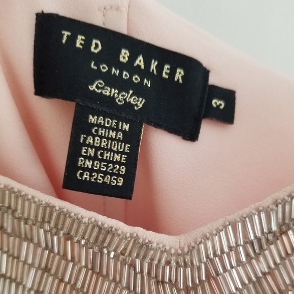 Ted Baker Pink beaded dress - Picture 7 of 8